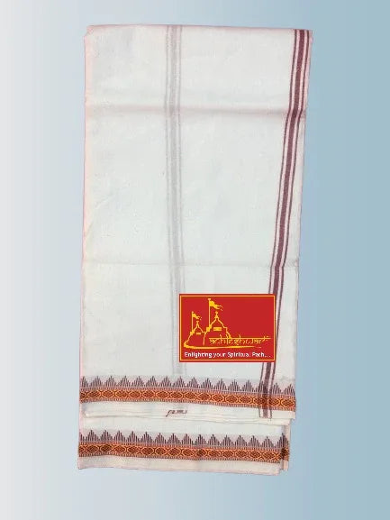 Regular unstiched dhoti cotton white colour - Achleshwar