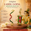 Laddu Gopal Dhanush Baan Toy | Small Bow-Arrow Toy for Kanha Ji | Janmashtami Radhaashtami Mandir Decor | Krishna Ji Miniature Khilona for Pooja Room