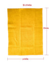 Yellow wool pooja mat, 30 x 24 inches, with stitched border