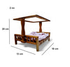 Sagwaan Wooden Bed for Laddu Gopal (NetBed) for 1 & 2 No Laddu Gopal
