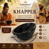 Wooden Khappar Handcrafted Black Bowl Bhiksha Patra | Traditional Sadhu Bhiksha Bowl for Eating-Drinking, Temple Decor & Spiritual Display | Achleshwar