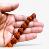 Lab Certified 5 Mukhi Rudraksha Mala 108+1 Beads for Japa & Meditation | 4mm–8mm | Authentic Natural Rudraksha with Certificate | Achleshwar