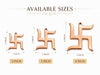 Pure Copper Swastik for Door Entrance | Auspicious Swastik Symbol (卐) for Good Luck, Vastu, Prosperity & Positive Energy