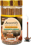 Samarth Heena Dhoop Sticks Box|Bamboless||100gm Jar Packaging | Less Smoke|