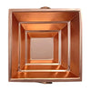 Copper square hawan kund with layered inner square bowl