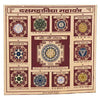 Mahavidya yantra protection and prosperity tool with maroon circular symbol panels