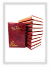 Geetapress Dainandini diary 2024, maroon hardcover with gold lettering and stacked copies