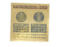 Gold Guru Ketu Chandal yantra card with two circular deity diagrams and marked grid
