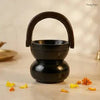 Achleshwar Handcrafted Black Wooden Kamandal | Traditional Hindu Kamandalu for Pooja, Temple Decor & Spiritual Gift