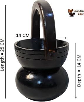 Achleshwar Handcrafted Black Wooden Kamandal | Traditional Hindu Kamandalu for Pooja, Temple Decor & Spiritual Gift