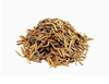 Pile of dried golden-brown plant stems and shreds
