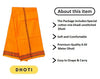 Regular unstiched dhoti cotton orange colour - Achleshwar