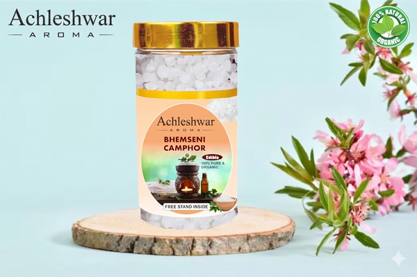 Achleshwar Organic Green Camphor (Bhimseni Kapur) Pure Pacha Camphor Kapoor for Puja