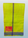 Regular unstiched dhoti set with angvastram cotton with khadi yellow colour - Achleshwar