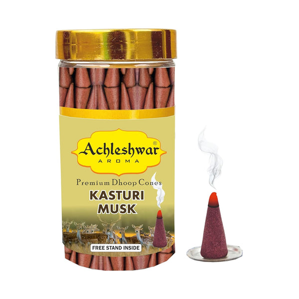 Kashturi Mask Dhoop Cones Box|Bamboless||100gm Jar Packaging | Less Smoke|