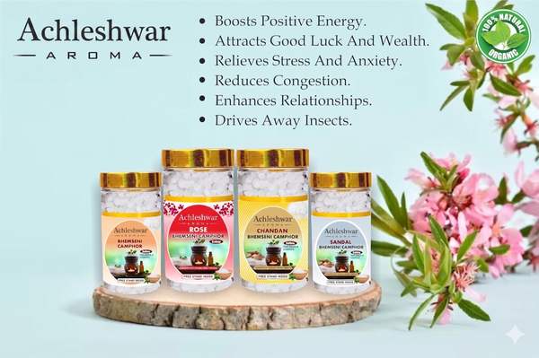 natural camphor crystals