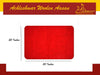 Red wool meditation mat, neatly folded with plush texture and smooth surface