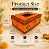 Laddu Gopal Velvet Wooden Jhapi Ji with Transparent Window | Decorative Storage Box for Poshak, Jewellery & Shringar Accessories Achleshwar