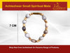 7 cm small bead mala garland, gray and dark brown beads with gold spacer beads