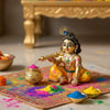 Krishna holi decoration with balti pichkari