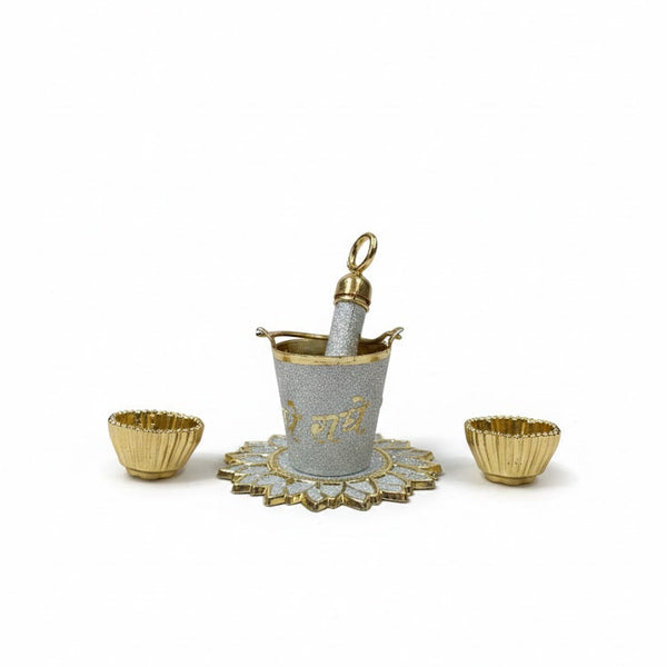 Laddu Gopal Holi plate bucket pichkari combo