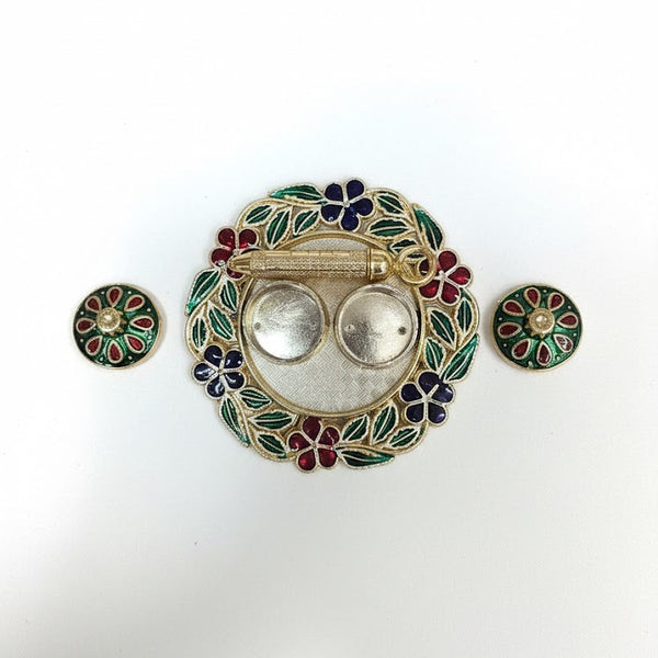 Laddu Gopal Pichkari Bowl Combo Set with Tray – Krishna Holi Decoration