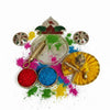 Kanha festival holi plate set