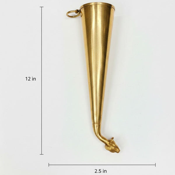 Brass Gaumukhi Shringi for Shiv Abhishek – Traditional Shiva Pooja Accessory