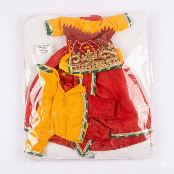 Gangour Mata (Gawar) Ji & Ishwar Ji Poshak Set – 13 Inch Festival Idol Outfit