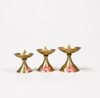 Brass Plain aarti Diya Stand with Handle