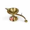 Brass Plain aarti Diya Stand with Handle