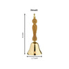 Achleshwar Bronze Pooja Bell with Wooden Handle Traditional Indian Pooja Ghanti