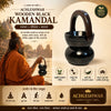 Achleshwar Handcrafted Black Wooden Kamandal | Traditional Hindu Kamandalu for Pooja, Temple Decor & Spiritual Gift