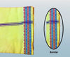 Regular unstiched dhoti set with angvastram cotton with khadi yellow colour - Achleshwar